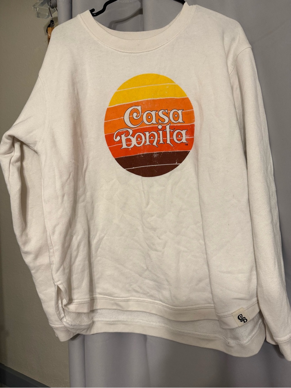 White Graphic Crewneck Sweatshirt